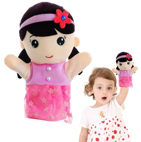 Handpuppen - Weiches Interaktives Familien-Spielzeug, Kristall Ultra-Zarter Erzählplüsch, 24cm Tragbare Puppe + 100g Gewicht, PP Baumwollfaser - für Spiel & Lernen (Gemütlicher Spaß)