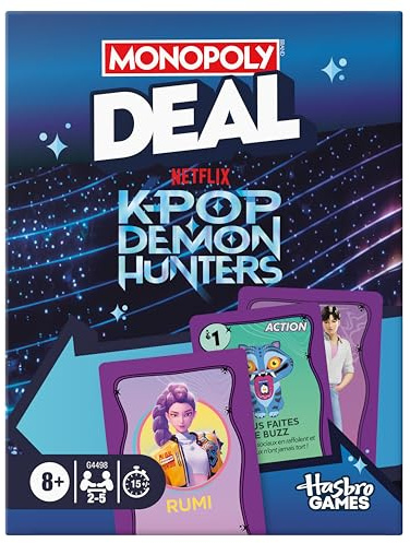 Monopoly Deal: KPop Demon Hunters, Kartenspiel | Familienspiel für Kinder, Preados, Jugendliche und Erwachsene | 2-5 Spieler | 15 Min. | ab 8 Jahren