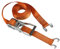 Master Lock 3260EURDAT Sangle d'Arrimage avec Crochets J et Cliquet, Orange, 9m x 50mm Sangle