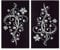 MTS Set of 2 Glass Chopping Boards - Floral Swirl Design - Non-Slip Feet, Compatible with All Hob Types, Heat Resistant – Beautiful Hob Covers, Glass Worktop Savers for Kitchen