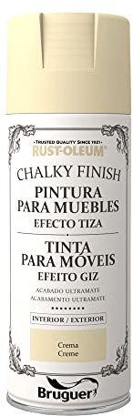 Bruguer - Rust-Oleum Bruguer Chalky Finish pintura para muebles en spray Crema 400 ml