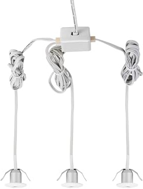 EGLO 3er Set LED Einbaustrahler Chango mini Deckenspots | Sternenhimmel-Effekt, Bad Deckenstrahler aus Aluminium in Weiß, warmweiß, 1 Watt, 300 Lumen, 3000 K, Ø 3,2 cm, IP44
