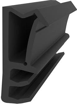 Flügelfalzdichtung 10 mm Falzhöhe – Schwarz - 10 Meter - Fensterdichtung - Türdichtung - Gummidichtung für Holzfenster - Dichtung gegen Kälte & Zugluft