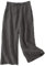 FTCayanz Damen Leinen Culottes Hose Leichte Weitem Bein Sommerhose mit Kordelzug Grau L