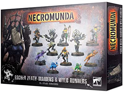 Games Workshop - Warhammer - Necromunda Escher Death Maidens & Wyld Runners | Escher Gang - Miniatures - Ages 14+