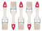 M7 Set de pinceaux plats 5 pièces, Largeur 1.5 pouce-5 pièces, Set de pinceaux à peindre avec manche en bois, pinceau à peinture 5PCS, série *30*, A0200-300515