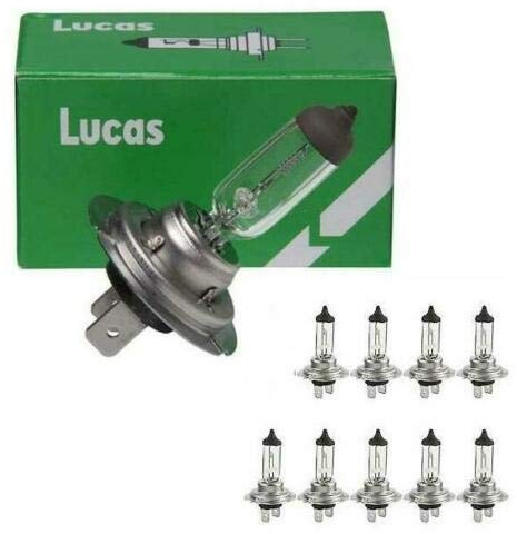 UKB4C 10 x Lucas H7 Headlight Headlamp Bulb 499 477 12V 55W 'E' Marked Dipped Beam (2 Pin)