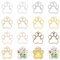 OLYCRAFT 24Stück Dog Paw Open Lünette Charms Alloy Dog Paw Frame Anhänger Farbbeständige Hohle Harzrahmen Mit Schlaufe Für Die Herstellung von Harzschmuck - 6 Farben