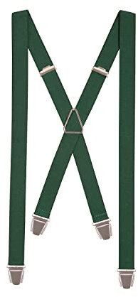 PIERROT Bretelles Homme Fines Made in France - Elastique Solide & 4 Pinces Ultra Fortes en X - Bretelles 2,5cm de Large Taille Ajustable Garantie à Vie