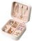 Schdosn Schmuckschatulle für Damen und Mädchen, Mini Tragbare Schmuckaufbewahrungsbox für Ringe, Ohrringe (Weiß)