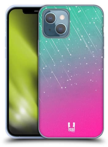 Head Case Designs Acqua Rosa Sfumature della Pioggia Neon Custodia in Gel [Protezione di Grado Militare] Compatibile con Apple iPhone 13 E Compatibile con MagSafe
