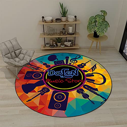 Z·Bling Tapis de Batterie électronique Non Glissants,160cm Tapis Batterie Tapis De Tambour Tapis Insonorisé,pour Kits De Batterie électronique Grosse Caisse Caisse Claire Et Autres Jeux De Bases,Rond