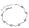 925 Sterling Silber Armband mit glänzendem weißem Zirkonia für Frauen Mädchen Praktisches Design und langlebig