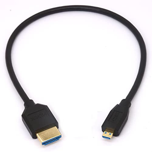 HTGuoji Micro HDMI to HDMI Cable Adapter 8K@60HZ/ 4K@120HZ 48Gbps 3D Supported Ethernet Audio Return Compatible Playstation 5, PS 3 4 4 Pro, Raspberry Pi 3, Laptops, HDMI (Micro HDMI Straight)
