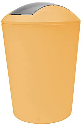 douceur d'intérieur, Poubelle Flic Flac (5.6 L) Vitamine Ocre, Plastique