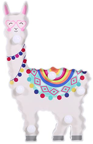 Lama-Nachtlichter Alpaka-Modellierlampe LED-bemalte Alpaka-Nachtlampe Batteriebetriebenes Kinder-Kinderzimmer Dekoratives tolles für Kinder(Warmweiß)
