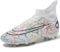 PiDaGlobal Scarpe da Calcio Uomo Sportivo attività all'aperto Tacchetti Professionali Scarpe da Allenamento Scarpe da Calcetto Prato Artificiale competizioni 45EU Bianco
