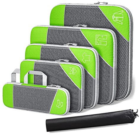 AUXDIQ Koffer Organizer Set 6 Stück Kofferorganizer Reise Kleidertaschen Packtaschen Reisegepäck wasserdichte Packing Cubes Packwürfel Set mit Kompression
