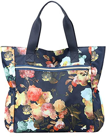 CAUYDY Damen Schultertasche Gesteppte Tasche Damen, Große Kapazität Nylon Shopper Tragetasche mit Top Griff, Flauschige Umhängetasche Handtasche Damen für Alltag Arbeit Büro Reisen Einkaufen Schule