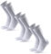 DANISH ENDURANCE Performance Crew Cycling Socks, Cushioned Bike Socks, for Men & Women, Unisex, 3 or 5 Pack, White/Black, 6-8
