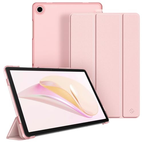 Fintie Hülle für Samsung Galaxy Tab A9 Plus 11 Zoll 2023, Ultradünn Schutzhülle mit Translucent Rückseite Cover mit Auto Schlaf/Wach Funktion für Samsung Tablet A9+ SM-X210/X216/X218, Roségold