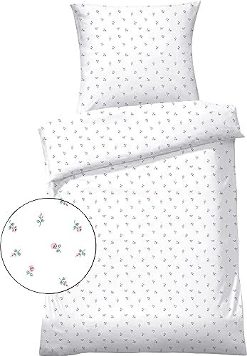 Dyckhoff Bettwäsche Weichfrottier rosa-weiß Größe 1x 155x220 cm + 1x 80x80 cm