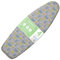 KINGRACK Ironing Board Cover with Extra Thick 7mm Padding, 100% Cotton Covers Easy-Fit for Protecting Ironing Board Size Up to 134 x 45cm Stripe