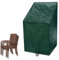 Funshot Gartenstühle Abdeckung Wasserdicht,Schutzhülle für Gartenstühle,Winddicht ,UV-Beständig,Gartenstuhl Abdeckplane für Stapelstühle Hochlehner Reclin Chair Cover (Green-PE, 65x65x80/120cm)