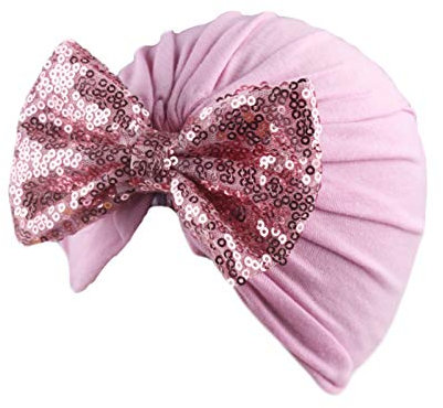 Dinnesis Cap Rohling Kopfbekleidung Hut Sequin Baby Headband Accessories Mütze feste Schleife Babypflege Sonnenschutzhut Baby (C, One Size)