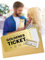 Festicy Goldener Gutschein zum selber Ausfüllen I Goldenes Ticket I Rubbellos mit Goldfolie, Rubbelkarten zum beschriften I Geburtstagskarte Umschlag
