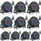 DELIBANG RGB LED Par Scheinwerfer, 10PCS 36 LED Strahler DMX512 mit Fernbedienung und Sound-Aktivierung, Disco licht Partylicht für DJ, Hochzeit, Konzert, Bar, Club