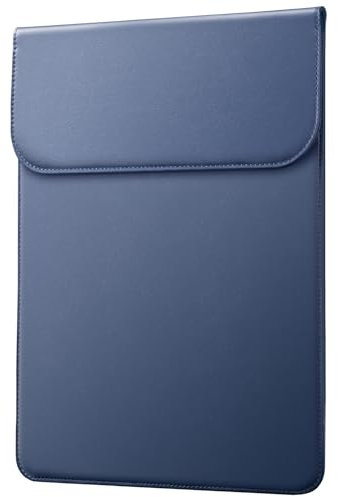 JETech Slim Laptop Sleeve for MacBook Air 13-Inch (M4/M3/M2) 2022-2025, MacBook Pro 13-Inch (M2/M1) 2016-2022, PU Leather Case (Navy)