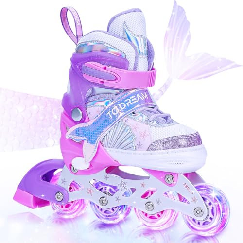 Inliner Kinder,Rollschuhe mädchen,Schuhe mit Rollen für Jungen,4 Größen Verstellbar Inline Skates Kinder (Inliner, S)