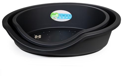 Rosewood Eco Line Recycled Plastic Pet Bed - Graphite Grey - Large (Approx. 95cm) | Durable, Washable Bed for Dogs