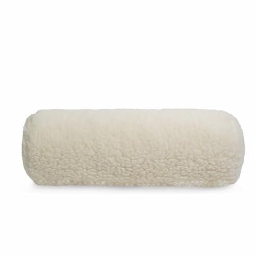 Terschellinger Woll-Nackenrollen-Kissen - Schafsfell 50x18cm - Superweich - Schurwolle gefüllt
