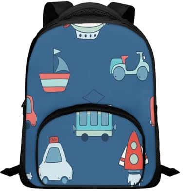 Treer Groß Rucksack Kinder, 3D-Cartoon Auto Schulrucksack für Kinder 11L Kinderrucksack Mädchen Jungen Kindergartenrucksack Schulranzen für 3-10 Jahre (Schubkarre,31x25x14cm)
