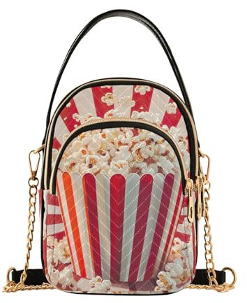 GAIREG Fairy in the Mushroom trendige Crossbody-Tasche für Damen und Frauen Handtaschen, Popcorn, Einheitsgröße