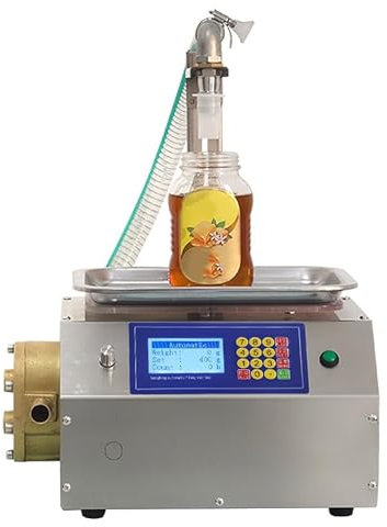 guoyjmm Quantitative Viscous Liquid Filling Machine, Large Capacity Electric Weighing Bottle Filler Beverage Filler Pump for Juice Cosmetic Oil Tahini Glue Viscous Cream, 20 g-8 kg