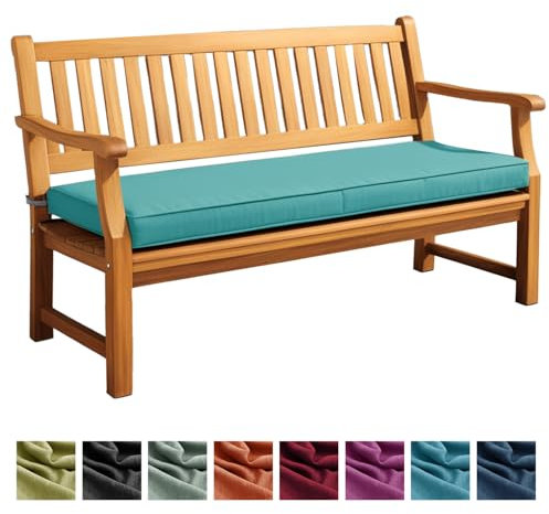 YFHT Benutzerdefinierte Bankauflage Outdoor, Abnehmbarem Sitzauflagen Für Bänke, rutschfeste Outdoor Sitzkissen Bank, Bankkissen Gartenbank Auflage, Waschbar Sitzkissen Rund Bankpolster (5cm Dicke)