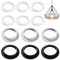Lyeteung 12 Piezas Kit de Convertidores de Plástico Pantalla de Lámpara, Anillo Reductor de Pantalla de Repuesto E27 a E14, Anillo de Tornillo E27 Pantalla, para Lámpara de Mesa