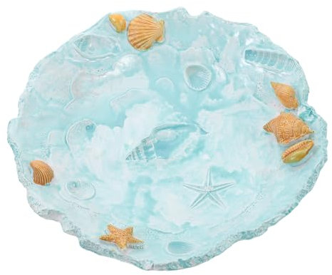 Cabilock Bandeja de Resina Versátil para Servir Diseño Vintage Bandeja para Servir Frutas Plato de Postre Bandeja para Vajilla