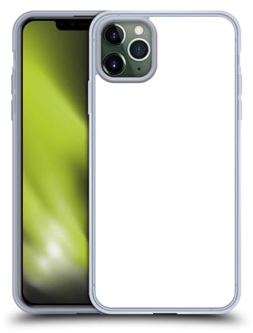 Head Case Designs Weiß Blockfarben Gel Handyhülle Hülle [Militärischer Schutzgrad] Kompatibel mit Apple iPhone 11 Pro Max