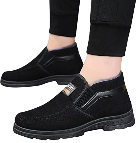 Warme Winterschuhe Damen,Winterschuhe Herren Damen Wasserdicht-Stiefeletten Gefüttert Barfußschuhe Wanderschuhe Schuhe Winter Warm-Winterstiefel Winterboots Wetterfeste Barfussschuhe rutschfeste