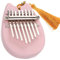 Kalimba Tastatur Mitte 8 Töne Daumen Klavier Finger Holz Rosa Kalimba Mit Quasten