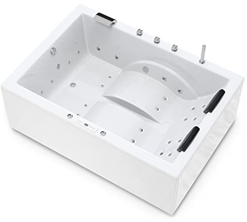 AQUADE Acryl Whirlpool Badewanne 180x130 cm Modell: Marburg Hergеstellt in Dеutschland Badewannen Komplettset - Wählen Sie Ihre perfekte Wanne/Whirlpool: Basic, Classic, Air-Relax, Lux
