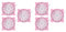 Kznifmk 4 Pin 120mm Cool Fan Pc Fans 3 Aperture Interntl External Pink LED Large Air Volume Silent Fan for Pc Cooling 6 Pack