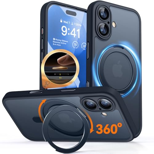 CANSHN 360° Ständer für iPhone 17 Hülle, Matt Schwarz
