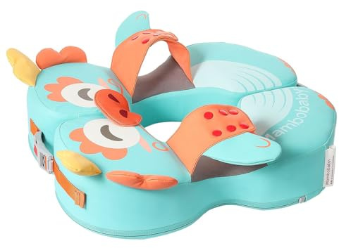 Mambobaby Baby Swim Float Non Inflatable Swim Trainer Float Ring For 3 72 Months Baby Boys Girls Infant Pool Float Lake Blue Blue Pearl Foam Leather