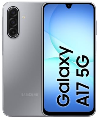 Samsung Galaxy A17 5G, AI Smartphone, Slim 7.5mm Frame, Large Screen, 50MP Camera, 128GB Storage, 4GB Memory, 5000 mAh Battery, Grey, 3 Year Samsung Extended Warranty (UK Version)
