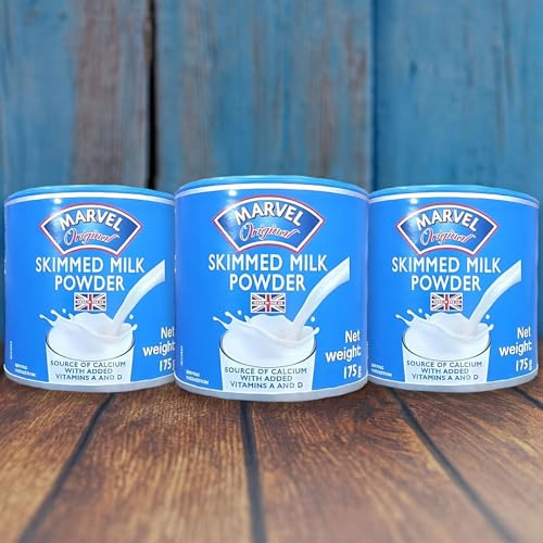 Marvel Original Dried Skimmed Milk Powder 175g (Pack of 3) | High in Protein |Non-Fat Instant Milk Powder | Dessert Ingredient | Source of Calcium - Your Perfect Dairy Solution